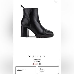 Schutz Black booties, never worn, still has tag